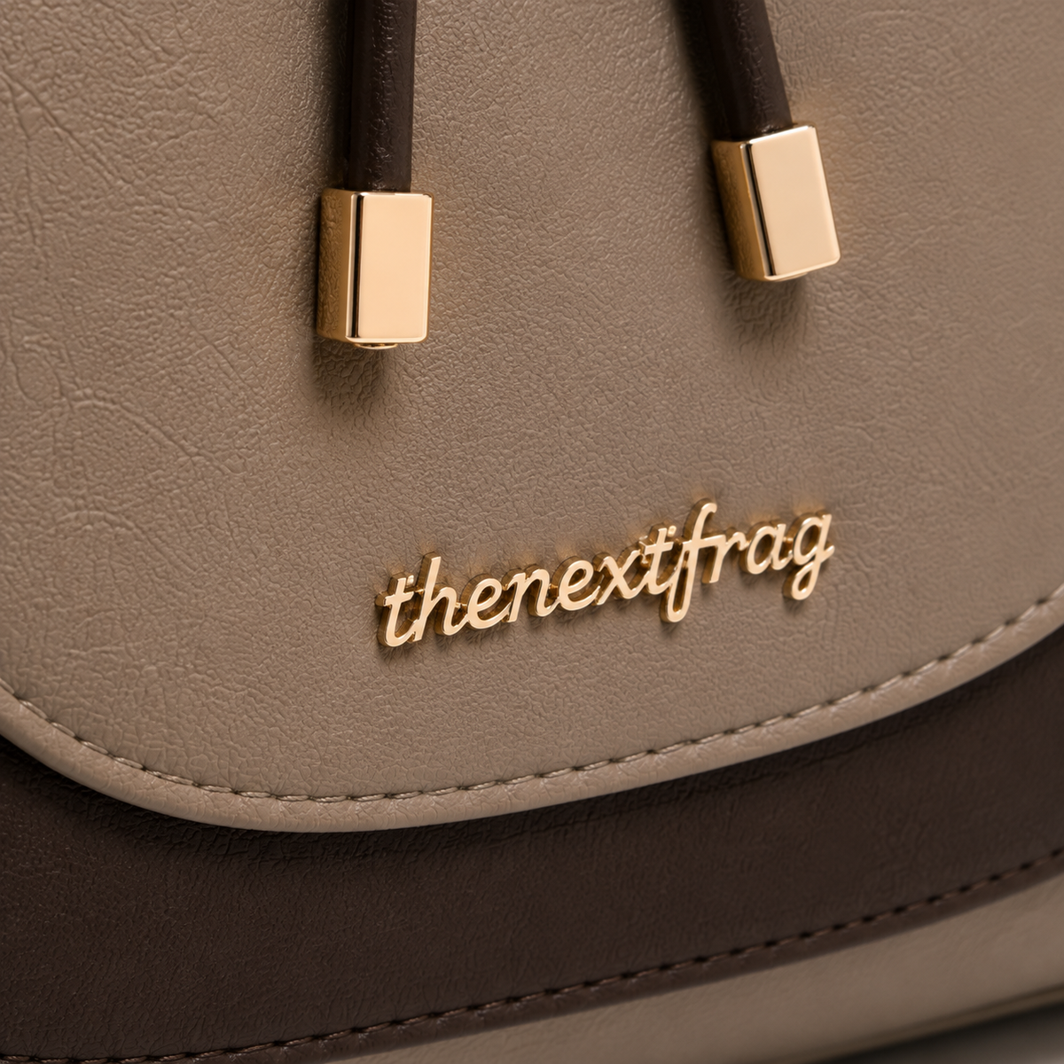 thenextfrag Premium Two-Tone Vegan Leather Backpack Purse