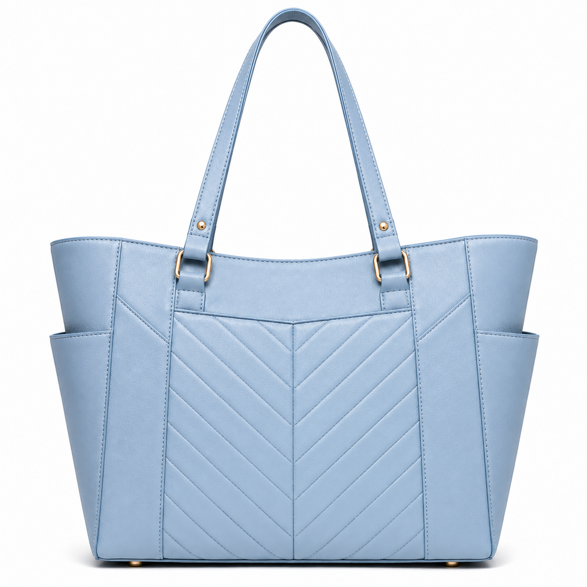 thenextfrag Chevron Quilted Tote Bag – Sky Blue
