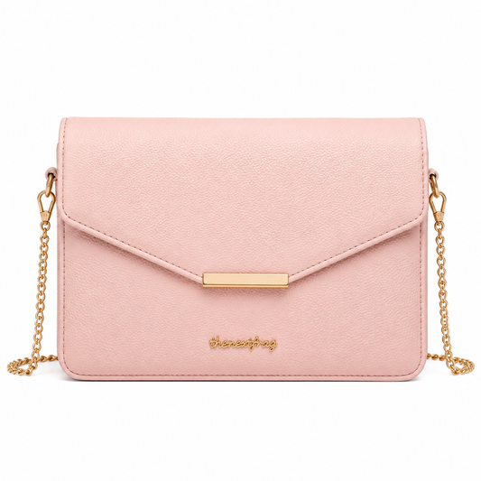 thenextfrag Classic Envelope Crossbody Purse – Blush Pink