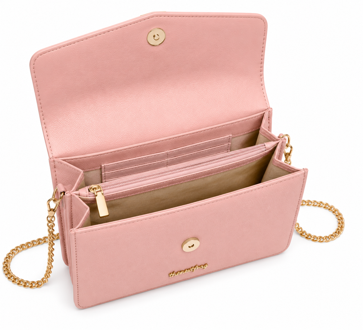 thenextfrag Classic Envelope Crossbody Purse – Blush Pink