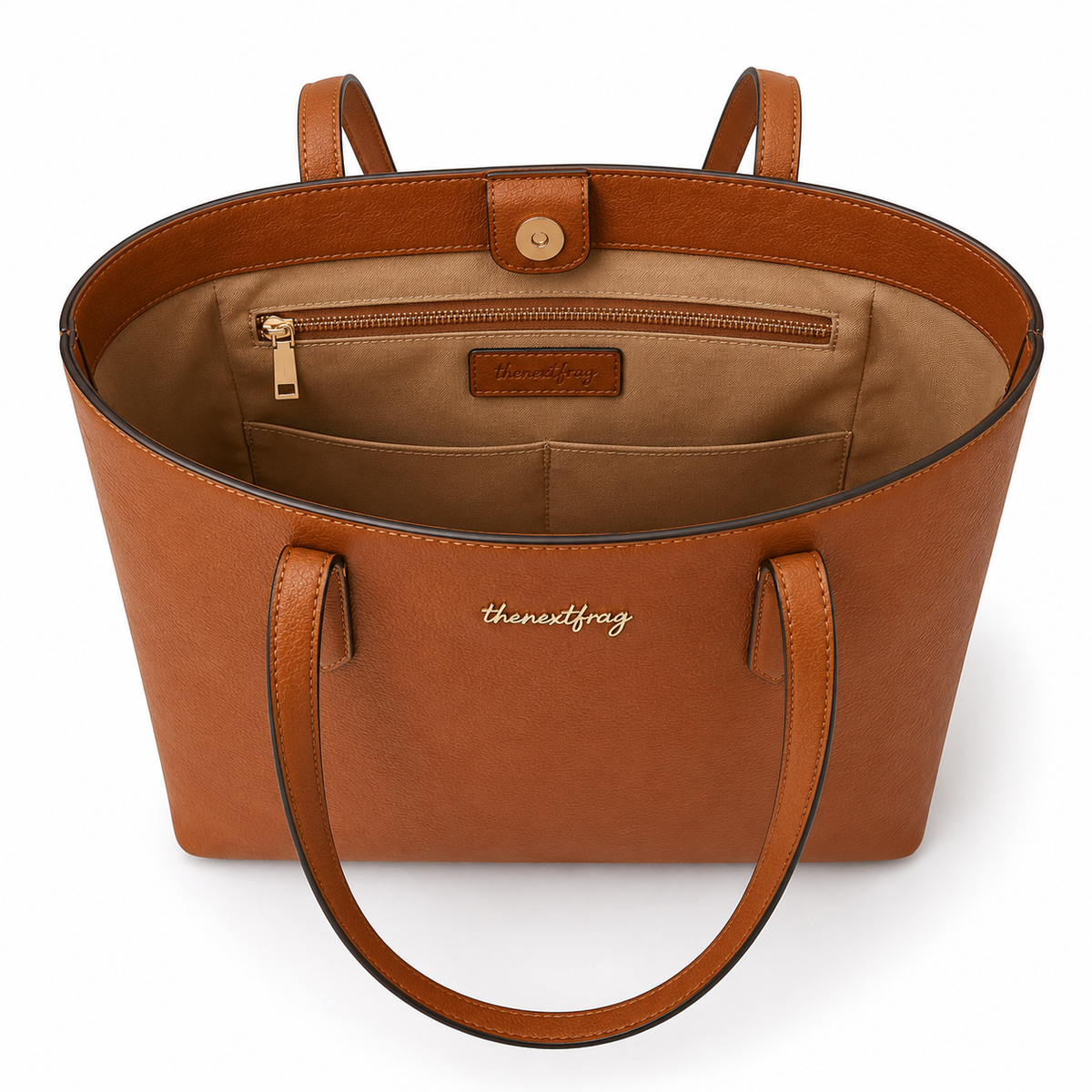 thenextfrag Classic Shoulder Tote Bag – Cognac Brown