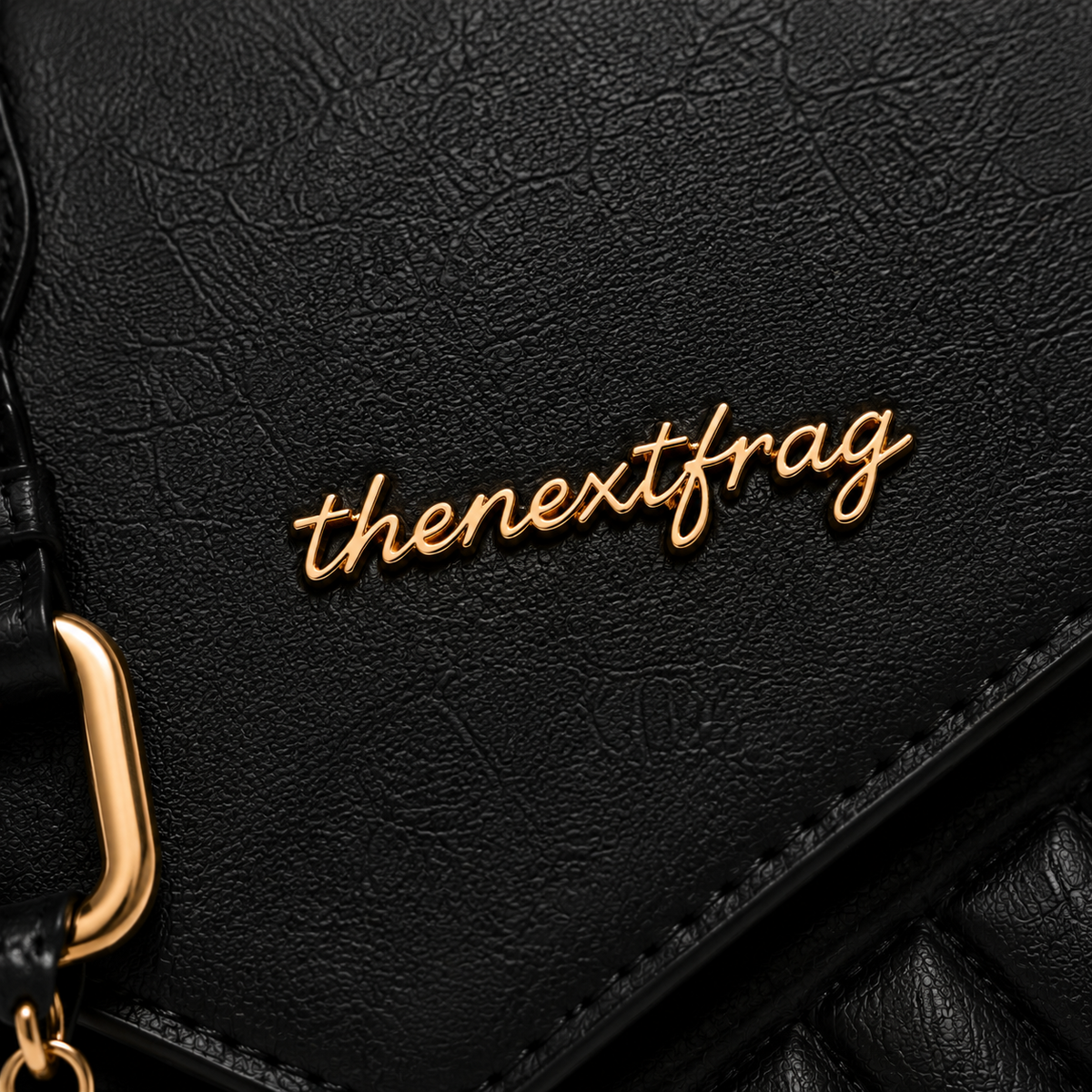 thenextfrag Quilted Flap Satchel Handbag – Classic Black