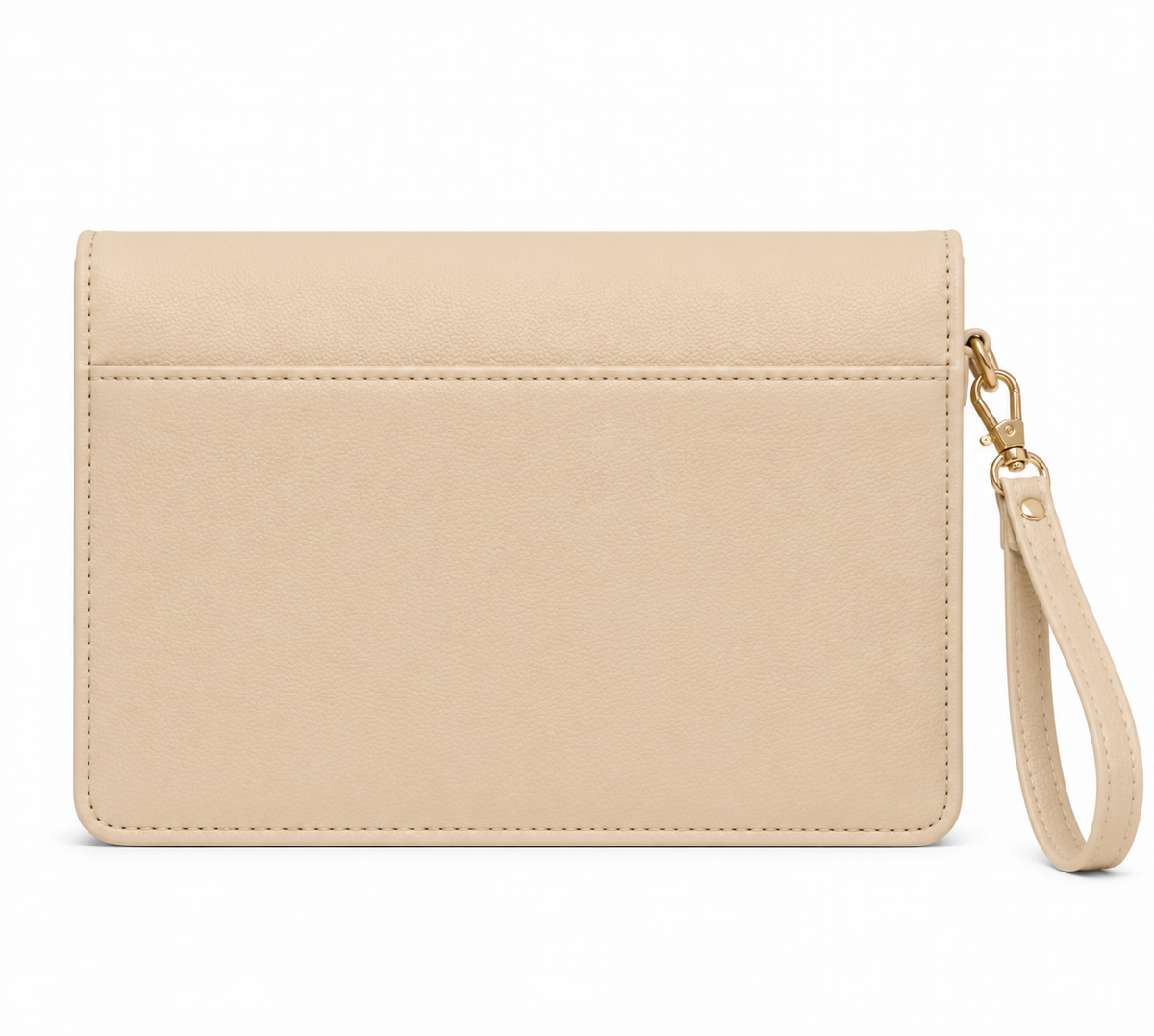 thenextfrag Classic Envelope Wristlet Clutch – Beige