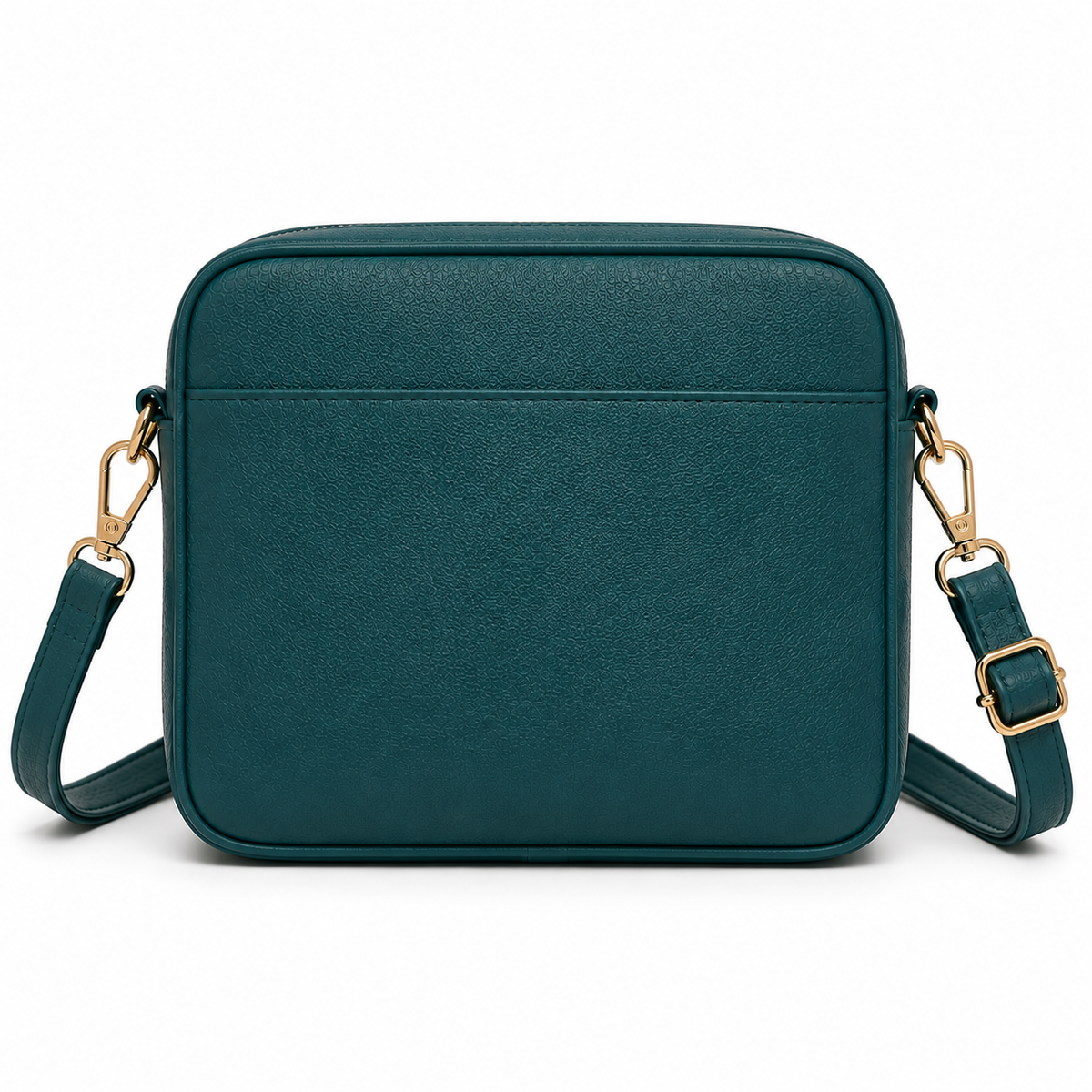 thenextfrag Geometric Panel Crossbody Purse – Deep Teal