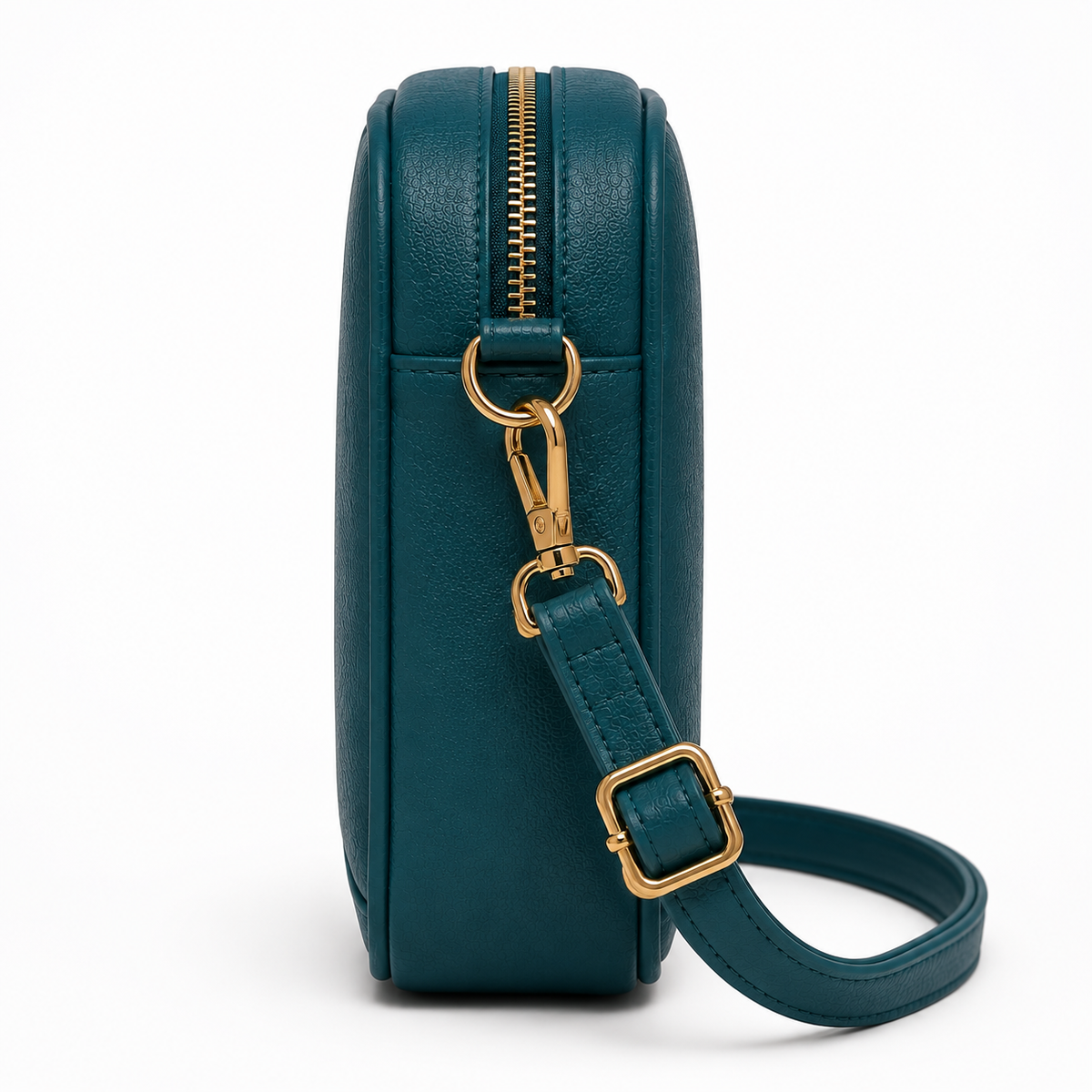 thenextfrag Geometric Panel Crossbody Purse – Deep Teal