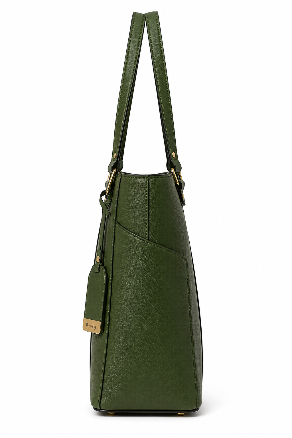 thenextfrag Multi-Pocket Shoulder Tote Bag – Olive Green