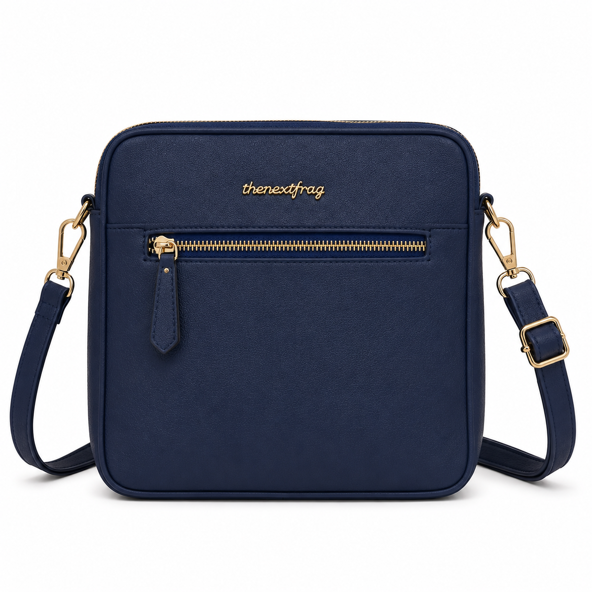 thenextfrag Structured Square Crossbody Purse – Navy Blue