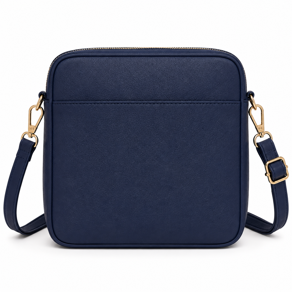 thenextfrag Structured Square Crossbody Purse – Navy Blue