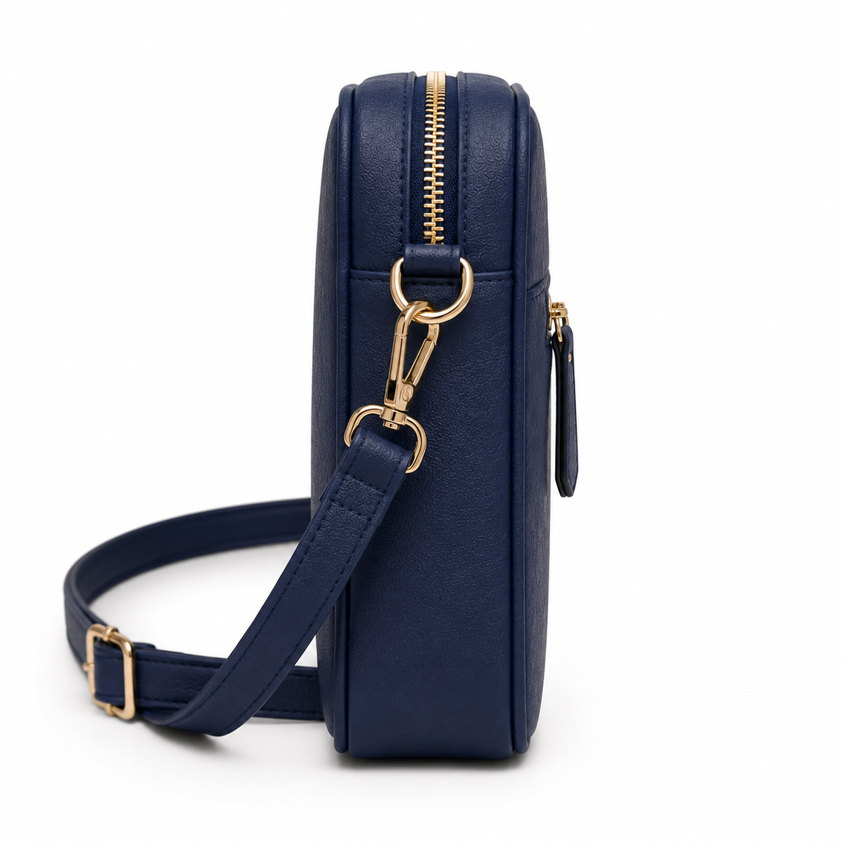 thenextfrag Structured Square Crossbody Purse – Navy Blue